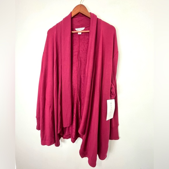 Athleta Pranayama Wrap Cardigan Open Front Sweater NWT Size 1X - Picture 3 of 14